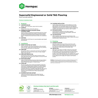 Over Concrete Substrate Installation Specification