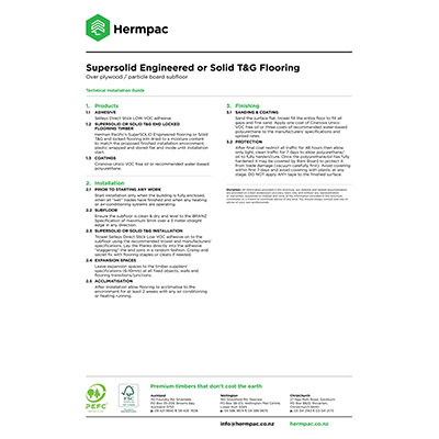 Over Plywood or Particle Board Substrate Installation Specification