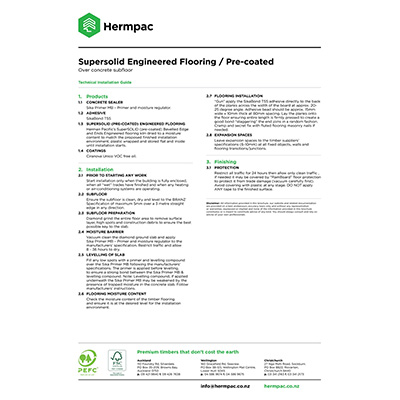Over Concrete Substrate - Pre-coated Installation Specification