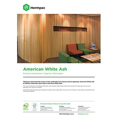 American White Ash Specie Data Sheet