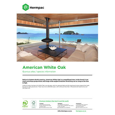 American White Oak Specie Data Sheet