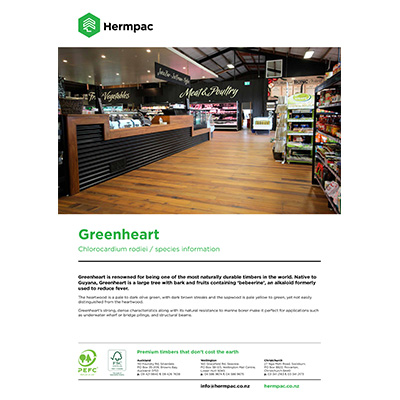 Greenheart Specie Data Sheet