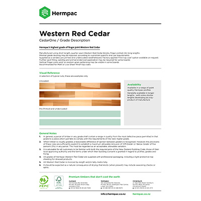 CedarOne Mantle Grade Description